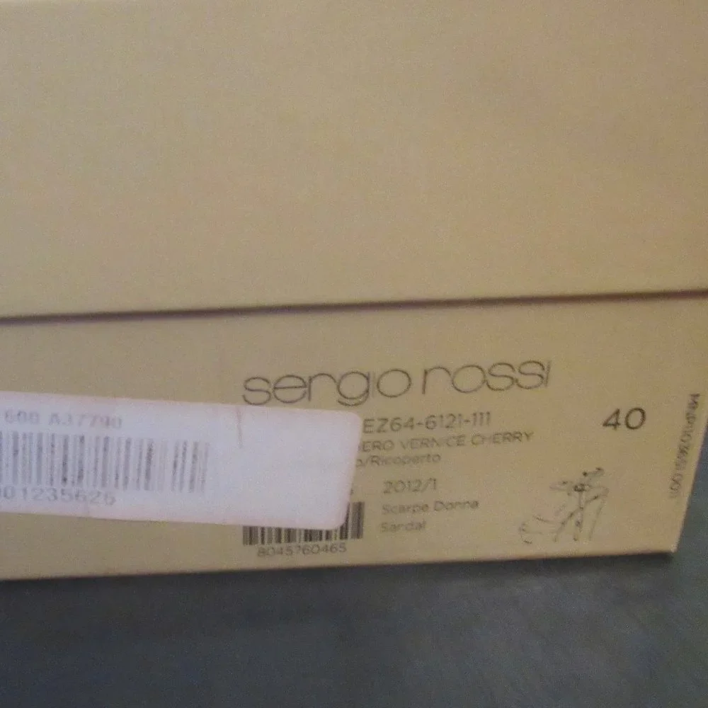 SERGIO ROSSI- Raspberry Patent, Peeptoe, Platform Sandals ~ Size 10 - Picture 5 of 13
